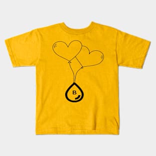 Heart with Blood Group B Kids T-Shirt